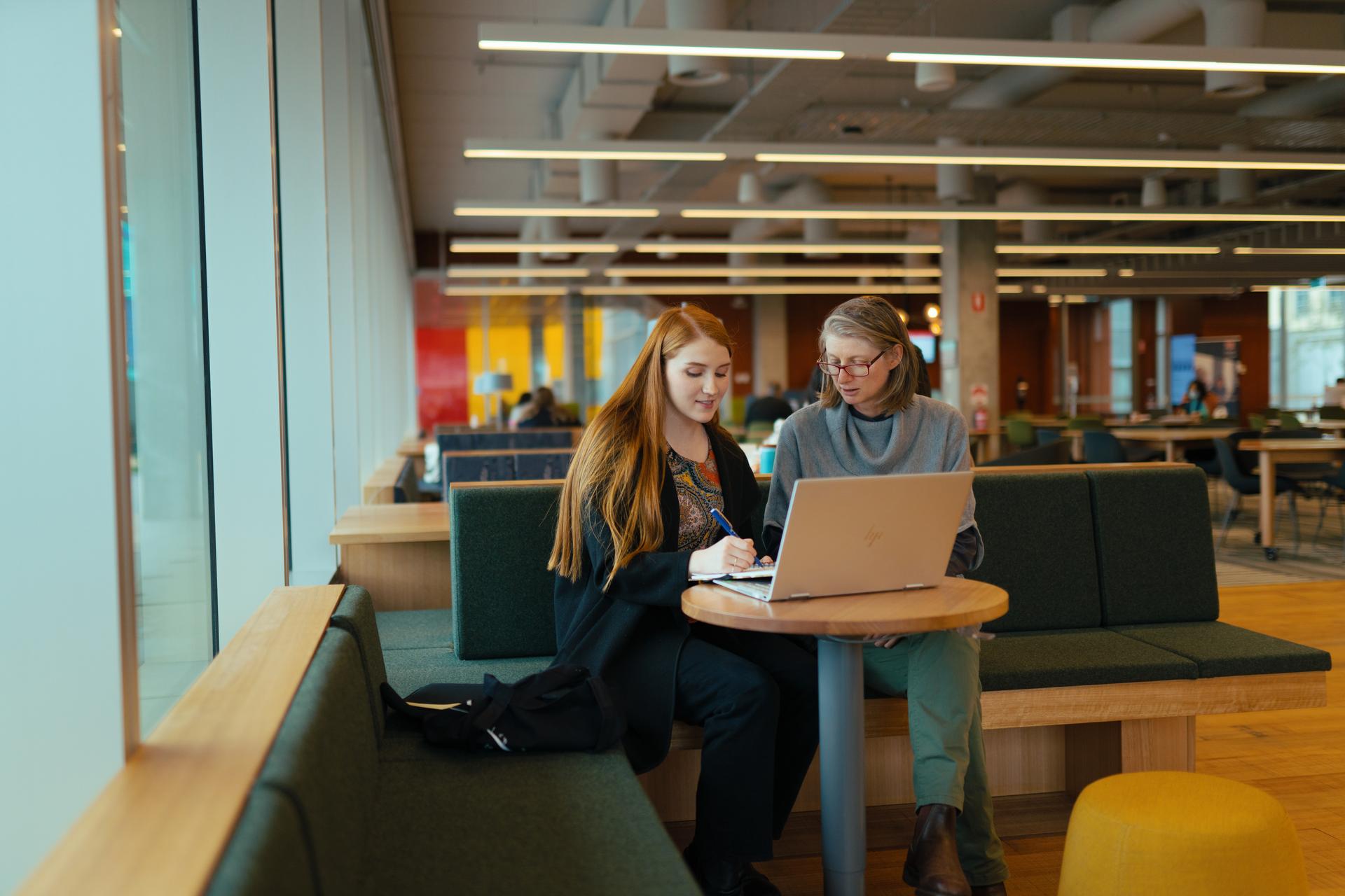 Students studying at Inveresk Library