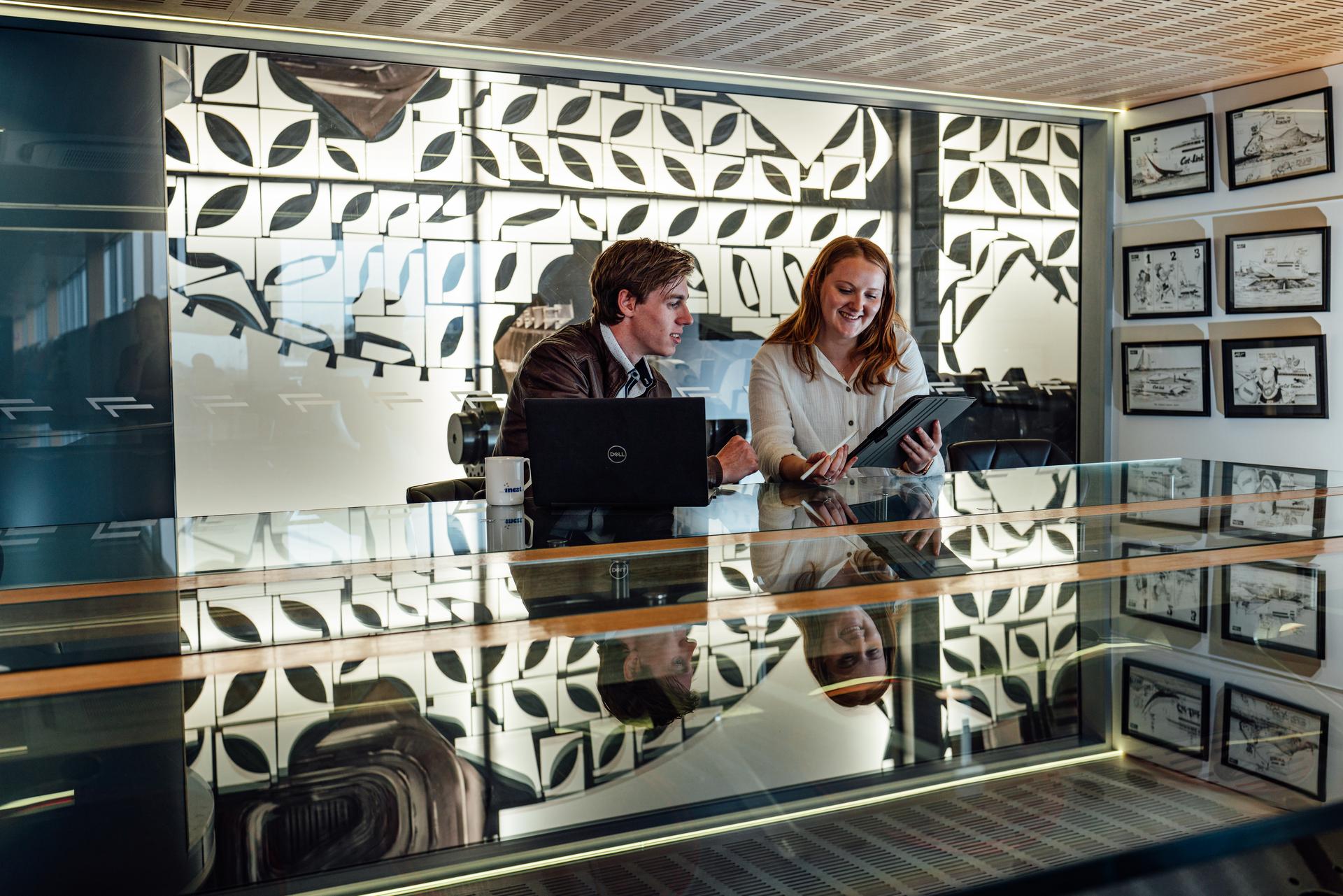 Student at office of Corporate Internship Program