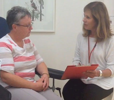 Process of consent being explained to a participant