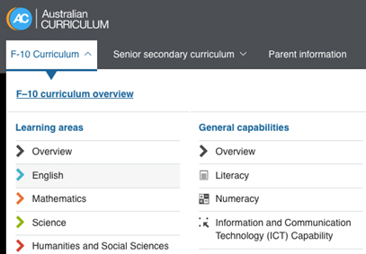 F-10 Curriculum choices