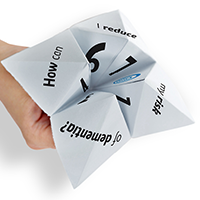 folded origami chatterbox