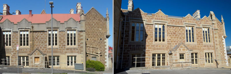 Domain House before and after restoration work